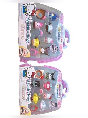 Hello Kitty Squishalongs Play Set - Pink, Yellow, Blue, White